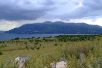 Corfu channel between Albania and Greece
