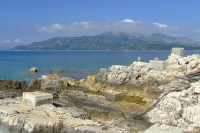 Corfu channel between Albania and Greece