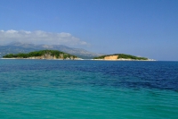 Ksamil Islands (Albania) and Corfu island (Greece)