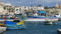 Boats in port Marsaxlokk, Malta