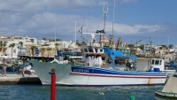Boat in port Marsaxlokk, Malta