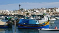 Boats in port Marsaxlokk, Malta