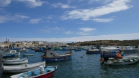 Boats in port Marsaxlokk, Malta