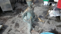 Monument at the fish market in Marsaxlokk, Malta