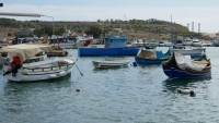 Boats in port Marsaxlokk, Malta