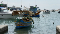 Boats in port Marsaxlokk, Malta
