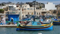 Boats in port Marsaxlokk, Malta