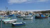 Boats in port Marsaxlokk, Malta